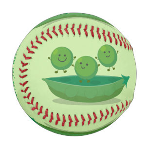 Niedliche Springererbsen in der Darstellung des Ca Baseball
