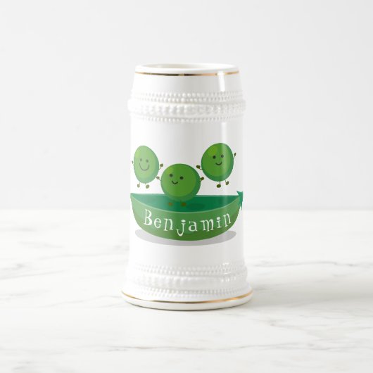 Niedliche Springererbsen in der Darstellung des Ca Bierglas (Mittel)