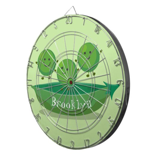 Niedliche Springererbsen in der Darstellung des Ca Dartscheibe (Vorderseite rechts)