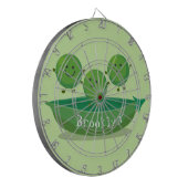 Niedliche Springererbsen in der Darstellung des Ca Dartscheibe (Vorderseite Links)