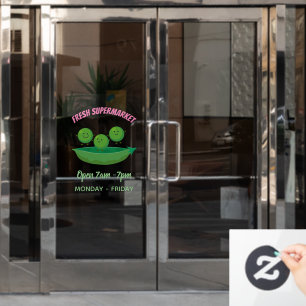 Niedliche Springererbsen in der Darstellung des Ca Fensteraufkleber