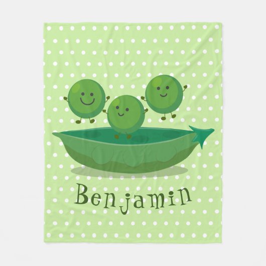 Niedliche Springererbsen in der Darstellung des Ca Fleecedecke (Vorderseite)