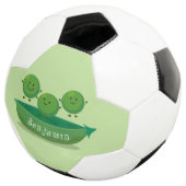 Niedliche Springererbsen in der Darstellung des Ca Fußball (Dreiviertel)