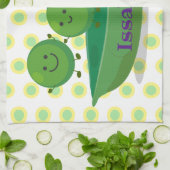 Niedliche Springererbsen in der Darstellung des Ca Geschirrtuch (Gefaltet)