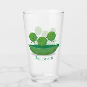 Niedliche Springererbsen in der Darstellung des Ca Glas (Rückseite)