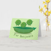 Niedliche Springererbsen in der Darstellung des Ca Karte (Gelbe Blume)