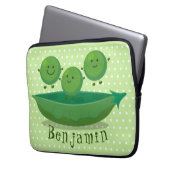 Niedliche Springererbsen in der Darstellung des Ca Laptopschutzhülle (Vorderseite Links)