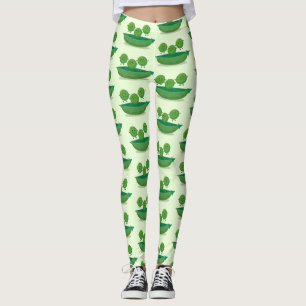 Niedliche Springererbsen in der Darstellung des Ca Leggings