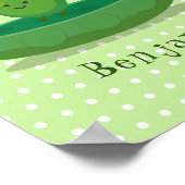 Niedliche Springererbsen in der Darstellung des Ca Poster (Ecke)