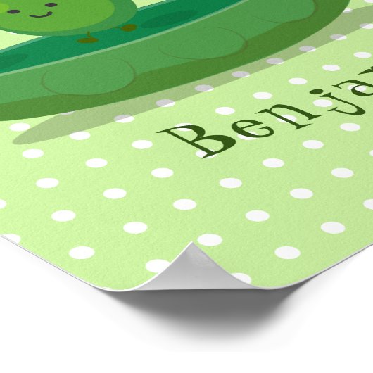 Niedliche Springererbsen in der Darstellung des Ca Poster (Ecke)