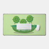 Niedliche Springererbsen in der Darstellung des Ca Schreibtischunterlage (Tastatur & Maus)