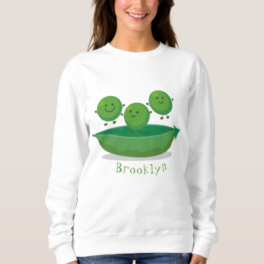 Niedliche Springererbsen in der Darstellung des Ca Sweatshirt (Vorderseite)