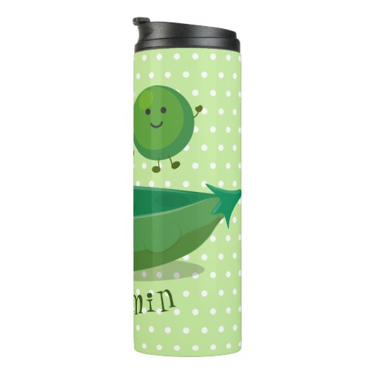 Niedliche Springererbsen in der Darstellung des Ca Thermosbecher (Nach rechts gedreht)