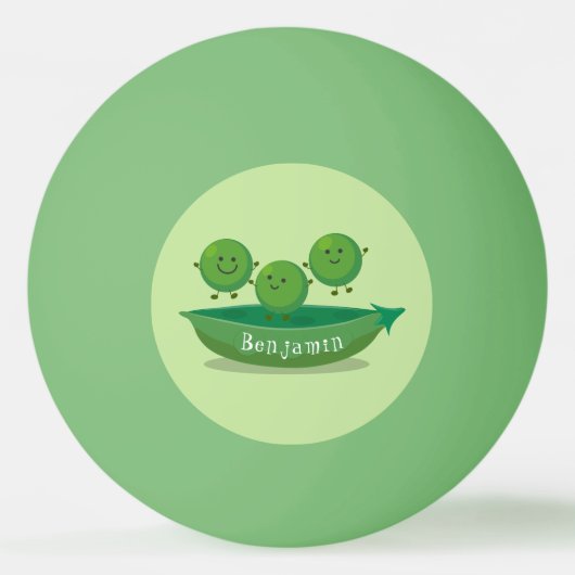 Niedliche Springererbsen in der Darstellung des Ca Tischtennisball (Vorderseite)