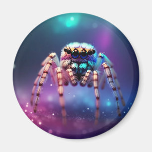 Niedliche Springspinne Lebendige Farben Magnet