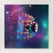 Niedliche Springspinne Lebendige Farben Puzzle (Horizontal)