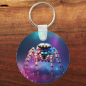 Niedliche Springspinne Lebendige Farben Schlüsselanhänger (Vorderseite)