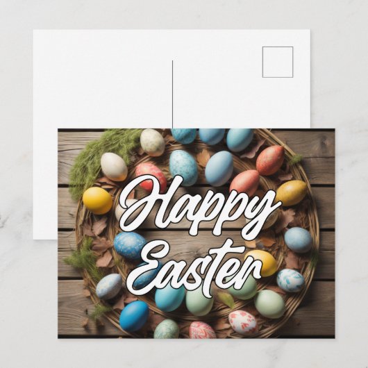 Niedliche Springtime OsterCollage Postkarte (Vorne/Hinten)