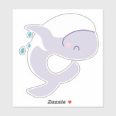 Niedliche Springwal-Grafik Aufkleber (Blatt)