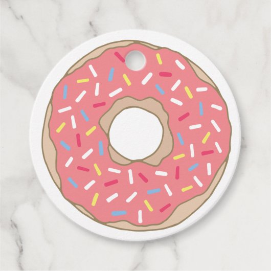 Niedliche Sprinklen Donut Personalisiert Geschenkanhänger (Vorderseite)