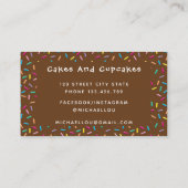 Niedliche Sprinkler Bäckerei Visitenkarte (Rückseite)