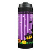 Niedliche Spuk Hausboote und Pumpkins Thermosbecher (Vorderseite)