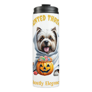 Niedliche Spuk Leckereien Yorkie Pup Adorroween Ha Thermosbecher