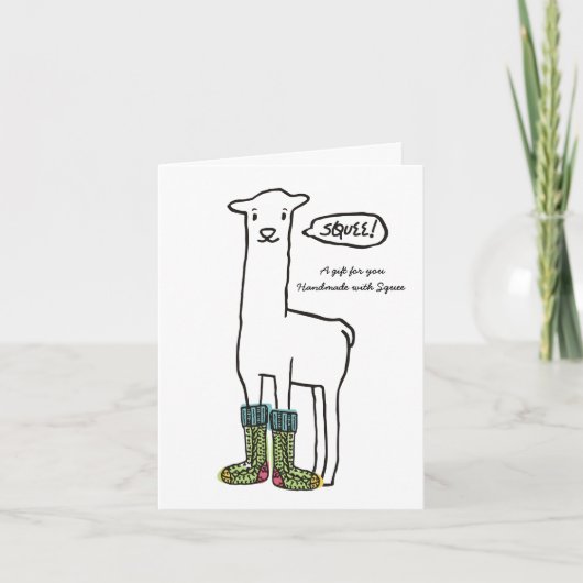 Niedliche squee Lama Weihnachten Strickkuchen Sock (Vorderseite)