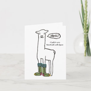 Niedliche squee Lama Weihnachten Strickkuchen Sock