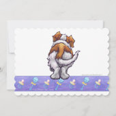 Niedliche St. Bernard Babydusche Einladung (Rückseite)