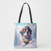 Niedliche St Bernard Dog Tasche (Vorderseite)