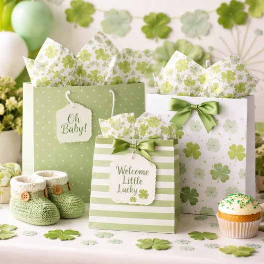 Niedliche St. Patrick-Day Clovers Seidenpapier