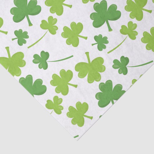 Niedliche St. Patrick-Day Clovers Seidenpapier (Ausschnitt)