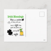 Niedliche St. Patrick's Day Cat Postkarte (Rückseite)