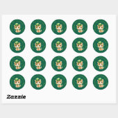 Niedliche St. Patrick's Day Cat Stickers - Kawaii (Blatt)