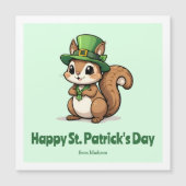 Niedliche St. Patrick's Day Eichhörnchen Magnetkar Magnetkarte (Vorderseite)