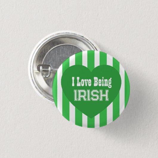 Niedliche St. Patrick's Day Green I Liebe ist iris Button (Vorne & Hinten)