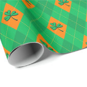Niedliche St. Patrick's Day Green Raute Kinder Geschenkpapier (Rolleneckpunkt)