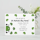 Niedliche St. Patrick's Day-Party Einladung (Stehend Vorderseite)