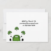 Niedliche St. Patrick's Day-Party Einladung (Rückseite)