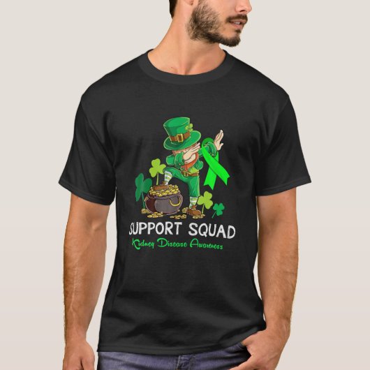 Niedliche St Patrick's Day Support Squad Nierenerk T-Shirt (Vorderseite)