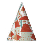 Niedliche Stadthäuser: Nahtlose Illustration Partyhütchen (Links)