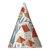 Niedliche Stadthäuser: Nahtlose Illustration Partyhütchen (Rechts)