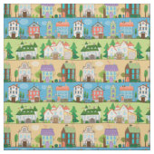 Niedliche Stadtstraßen Stoff (Muster)