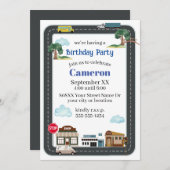 Niedliche Stadtverkehrsstraße Einladung (Vorne/Hinten)