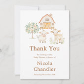 Niedliche Stalldusche Dankeskarte (Vorderseite)