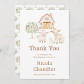 Niedliche Stalldusche Dankeskarte (Vorne/Hinten)