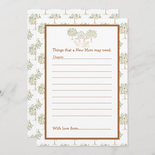 Niedliche Stalldusche Einladung (Vorne/Hinten)