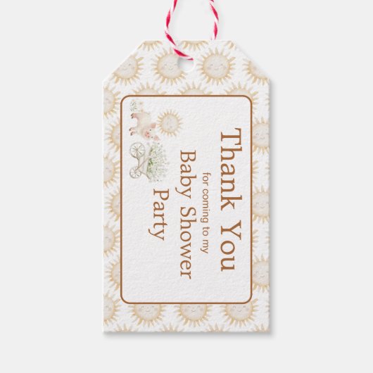 Niedliche Stalldusche Geschenkanhänger (Vorderseite)