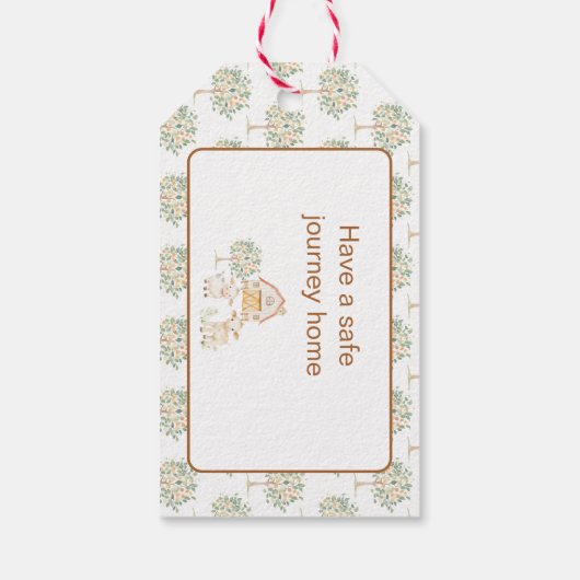 Niedliche Stalldusche Geschenkanhänger (Rückseite)